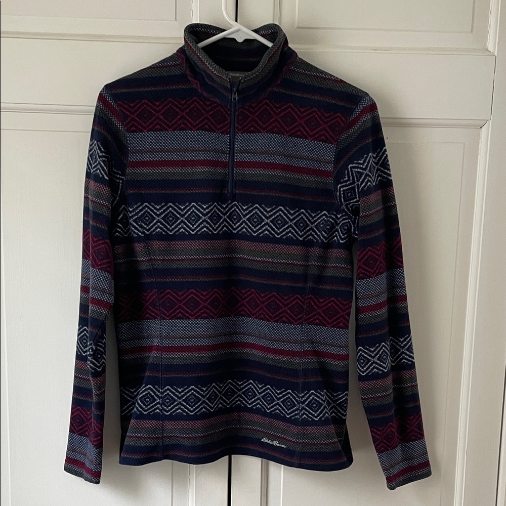 Eddie Bauer Women's 1/4 Zip Fleece Pullover. Size small